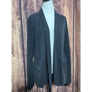 BCBGMAXAZRIA WOMEN Cardigan SHAWL COLLAR OPEN JACKET BLACK Sz Small
